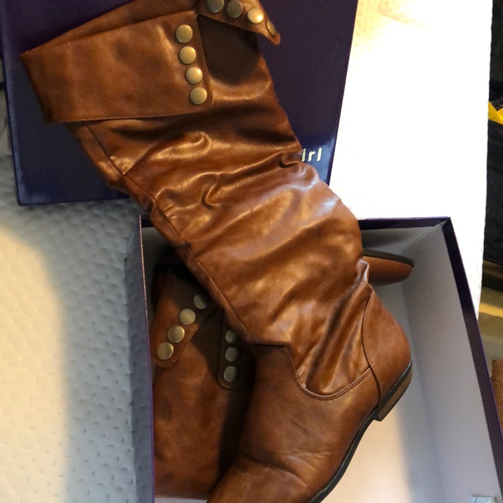 Madden girl cognac Eliot boots